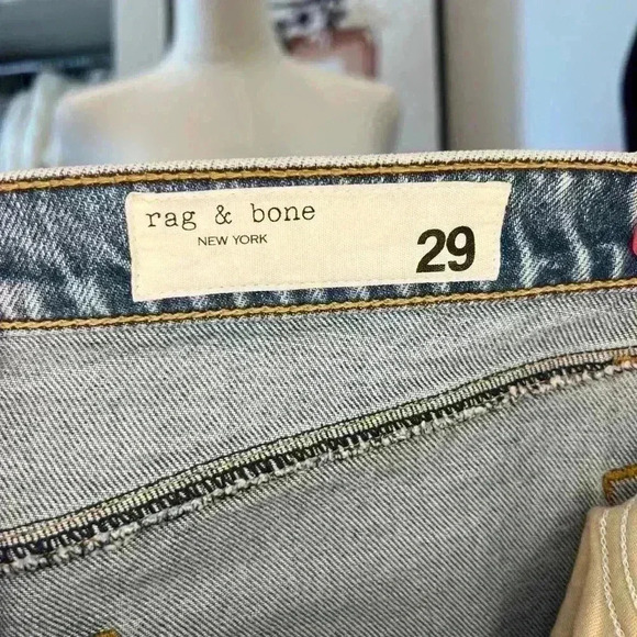 Rag & Bone BLUE Denim skirt with slit SZ 29 Org. $219 Farrow - Picture 6 of 7